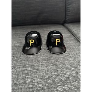 2 Pittsburgh Pirates MLB Ice Cream MINI Baseball Helmet Black 3.5" × 5.5"